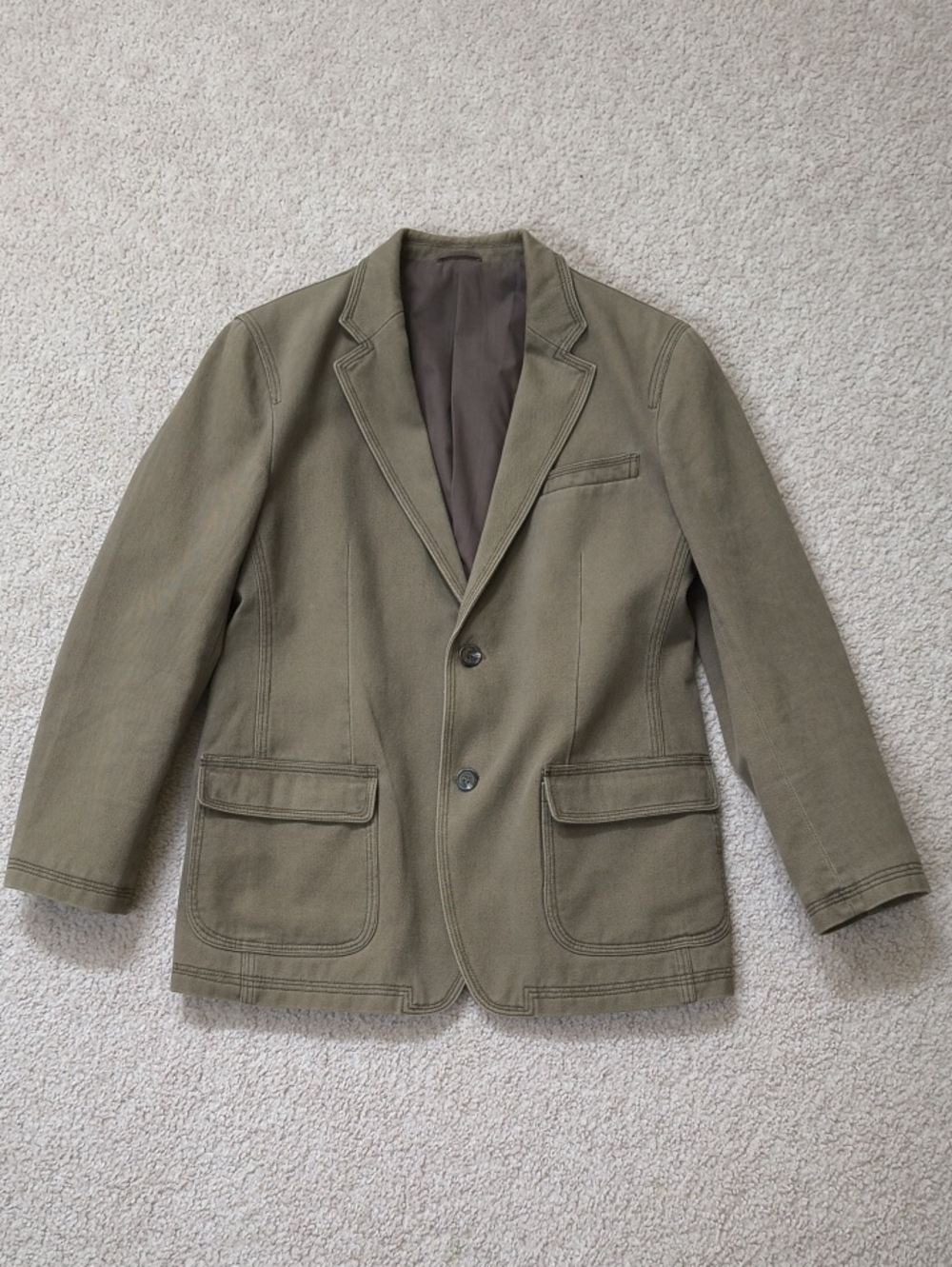 U.S. Polo Assn. Olive/Tan Two-Button Casual Men's Blazer